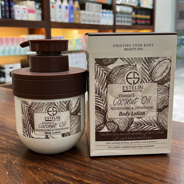 لوسیون بدن مغذی و نرم‌کننده استلین (Estelin Coconut & Vitamin E Body Lotion)
