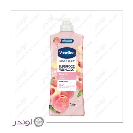 لوسیون بدن وازلین مدل Peach | سوپرفود آبرسان + نیاسینامید و ویتامین C