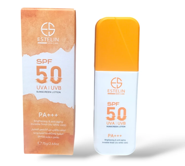 لوسیون ضد آفتاب استلین SPF 90 مدل روشن‌کننده و ضد پیری | Estelin Sunscreen Lotion SPF 90