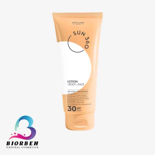 لوسیون ضد آفتاب صورت و بدن سان زون360 اوریفلیم SUN 360 Lotion Oriflame کد مرجع 34890