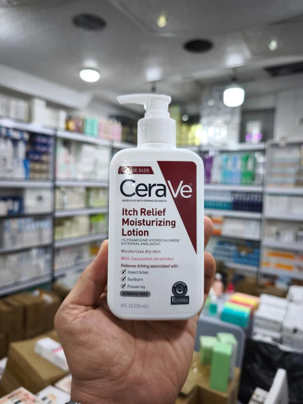 🅰️لوسیون کرم مرطوب کننده و ضد خارش سراوی CeraVe مدل Itch Relief حجم 236میل