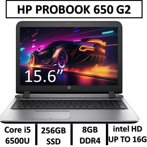 لپ تاپ استوک اچ پی پرو بوک 650 نسل ششم USED LAPTOP HP PROBOOK 650 G2 | INTEL CORE i5-6500U | RAM 8GB | SSD 256