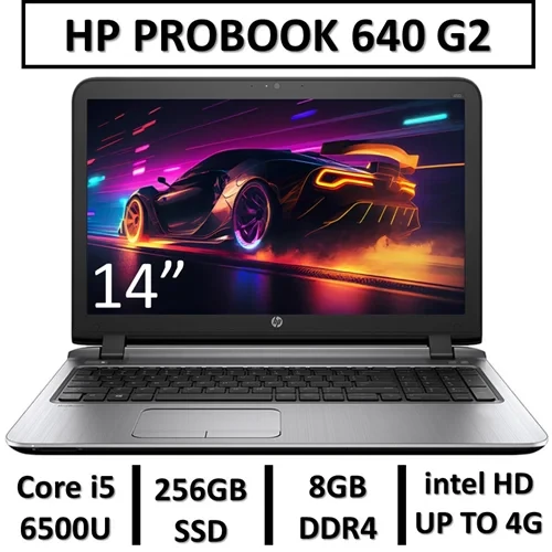 لپ تاپ استوک اچ پی پرو بوک640 نسل ششم USED LAPTOP HP PROBOOK 640 G2 | INTEL CORE i5-6500U | RAM 8GB | SSD 256