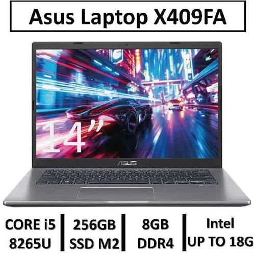 لپ تاپ استوک ایسوس مدل LAPTOP ASUS VIVOBOOK X409FA | INTEL CORE i5-8265U | 8GB RAM DDR4 | 256GB SSD M2