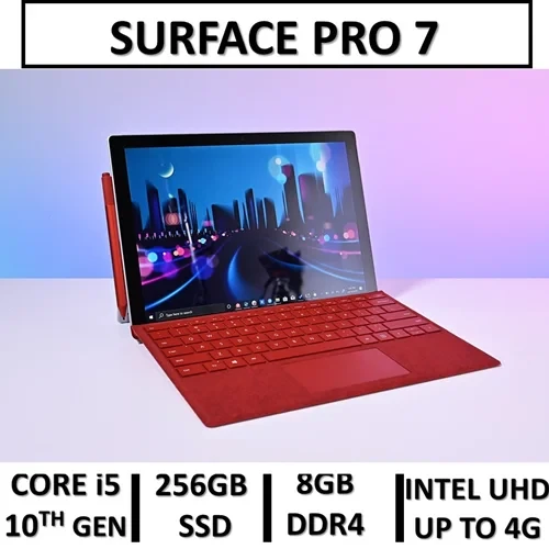 لپ تاپ استوک سرفیس پلاس پرو7 پلاس لمسی تبلتشو مایکروسافت USED LAPTOP STOCK SURFACE PRO 7 /INTEL CORE i5 10TH GEN/ RAM8/SSD256