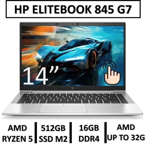 لپ تاپ استوک لمسی اچ پی مدل LAPTOP hp ELITEBOOK 845 G7 | AMD Ryzen 5 PRO 4650U | 16GB RAM | 512GB SSD M2 | AMD RADEON Graphics