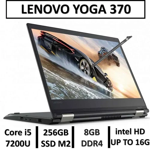 لپ تاپ استوک لنوو یوگا لمسی تبلتشو با قلم LENOVO YOGA 370 TOUCH CORE i5 7200 RAM8 SSD256
