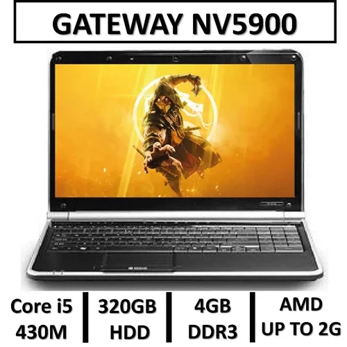 لپ تاپ استوک مدلLAPTOP ACER GATEWAY NV5900 | CORE i5 430M | 4GB RAM DDR3 | 320GB HDD | AMD 5470 512M