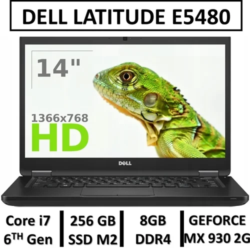 لپ تاپ استوک گرافیک 2G دل 5480 مهندسی طراحی نسل ششمUSED STOCK LAPTOP DELL LATITUDE 5480/ CPU INTEL Core i7 6600/RAM8/256G SSD/GPU GEFORCE 2G