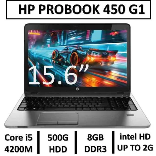 لپ تاپ اچ پی استوک مدل HP PRO BOOK 450 G1 | Core i5 4200M | 8GB RAM DDR3 | 500GB HDD