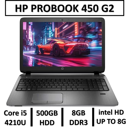 لپ تاپ اچ پی استوک مدل HP PROBOOK 450 G2 / Core i5 5200U / 8GB DDR3/ 500GB HDD