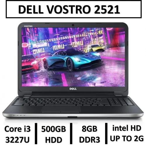 لپ تاپ مدلDELL VOSOTRO2521/CORE i3 3227U/8GB DDR3/500GB HDD
