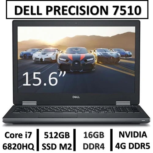 لپ تاپ ورک استیشن دل 7510گرافیک 4G استوک USED LAPTOP DELL PRECISION 7510/CPU INTEL CORE i7 6820HQ/RAM 16/SSD512/GPU 4G DDR5