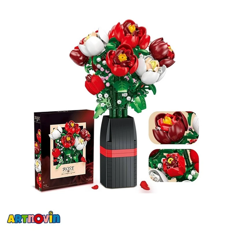 لگو گل رز با گلدان آیتم 9212