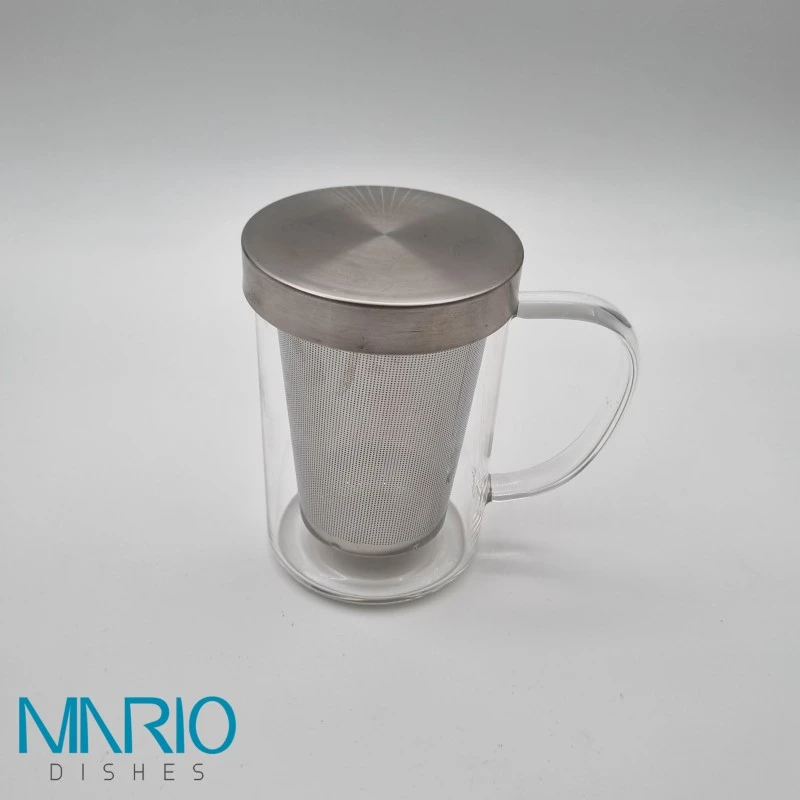 لیوان دمنوش درب استیل 450ml