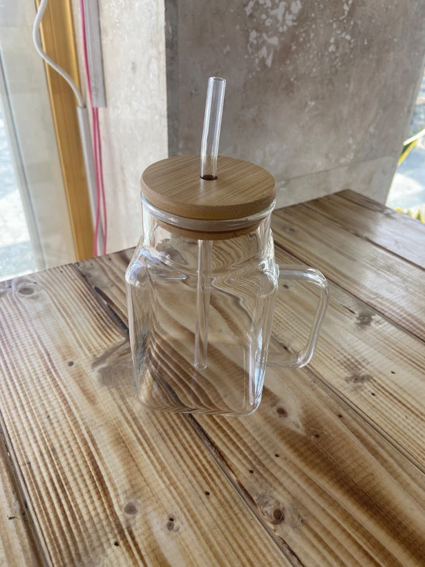 لیوان نی دار چهارگوش درب بامبو