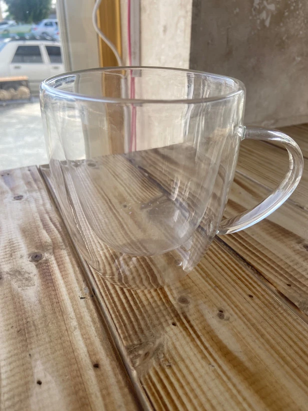 لیوان پیرکس دوجداره ساده