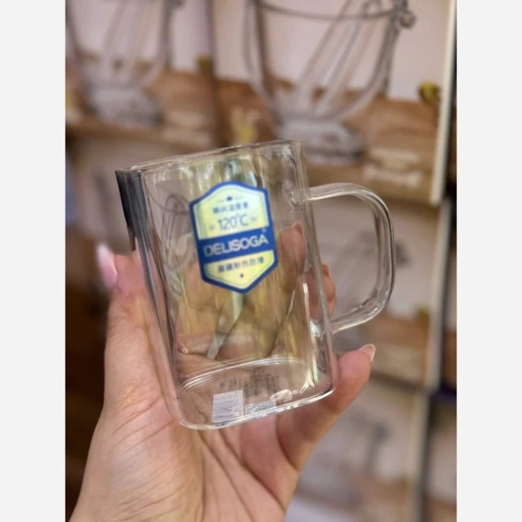 لیوان پیرکس مربع رساده شفاف