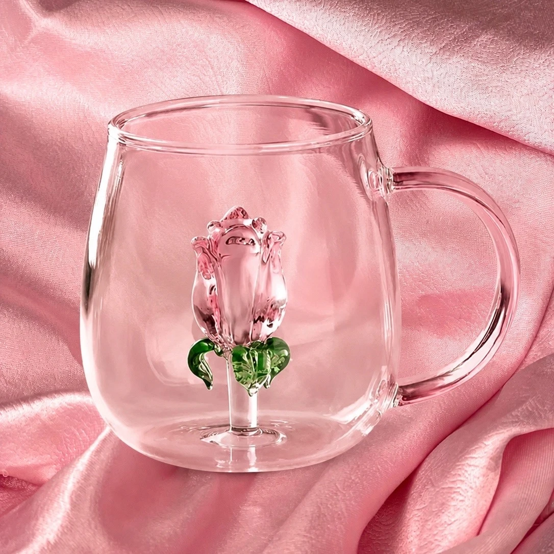 لیوان پیرکس وارداتی رز