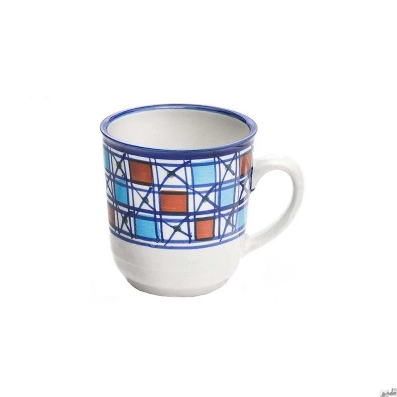 لیوان چینی طرح شطرنجی مجموعه 2 عددی