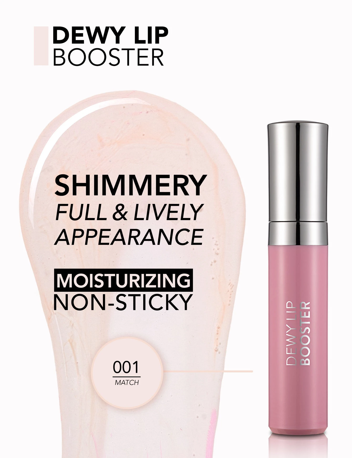 لیپ گلاس حجم دهنده فلورما شماره 01(اورجینال100%) Dewy Lip Booster