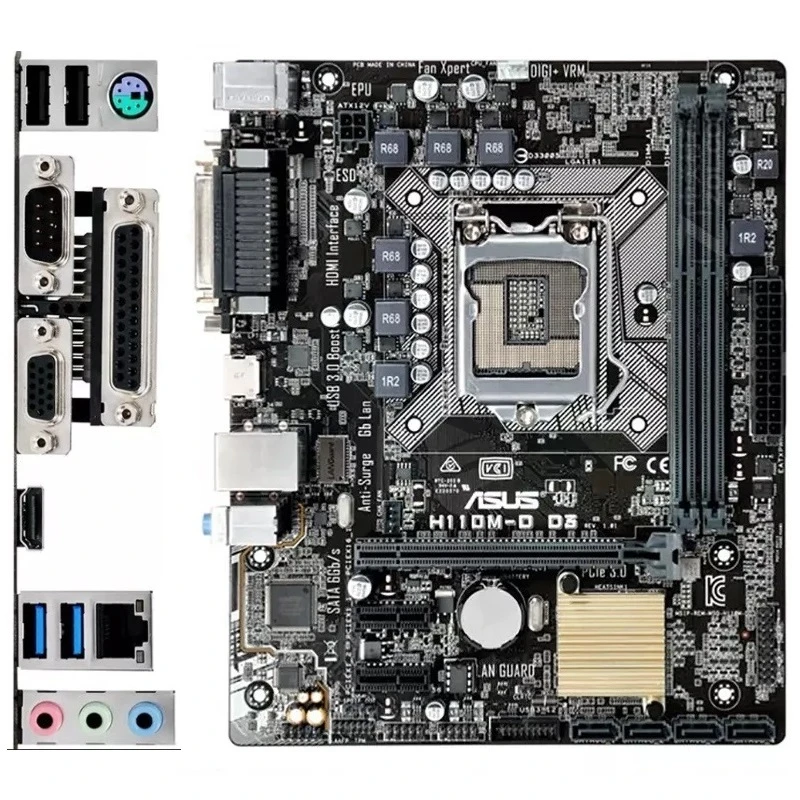 مادربرد ایسوس ASUS H110M-D D3 LGA 1151 DDR4