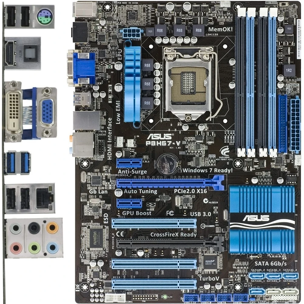 مادربرد ایسوس ASUS H67-V LGA 1155 DDR3