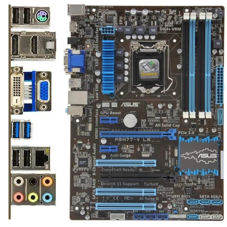 مادربرد ایسوس ASUS H77-V LGA 1155 DDR3