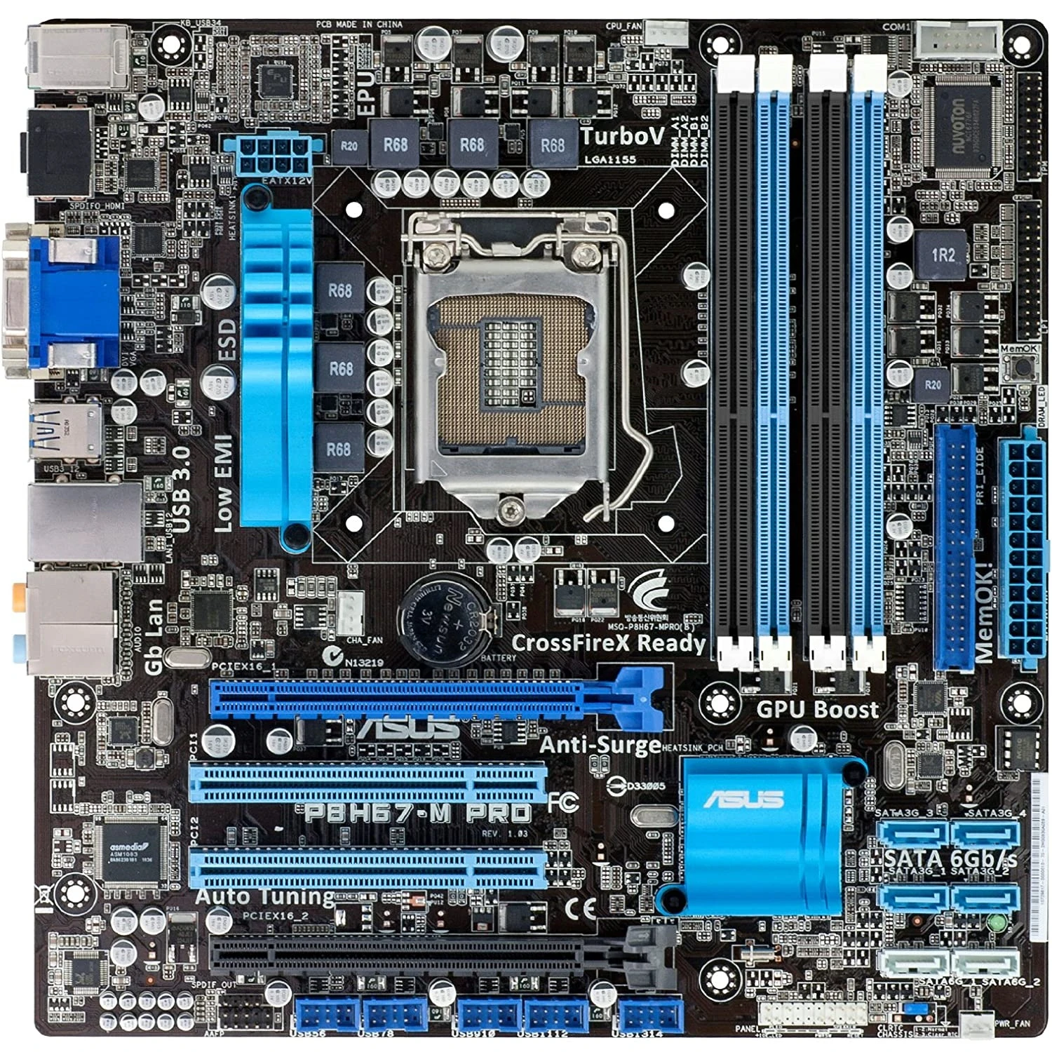 مادربرد ایسوس ASUS P8 H67-M PRO LGA 1155 DDR3