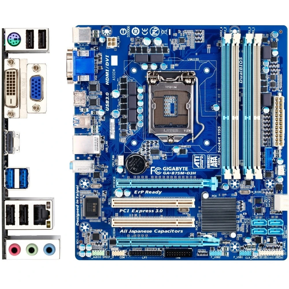 مادربرد گیگابایت GIGABYTE B75M-D3H LGA 1155 DDR3