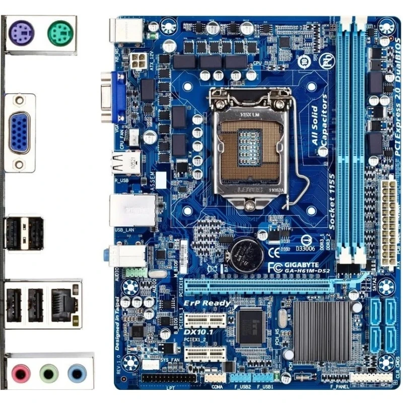 مادربرد گیگابایت GIGABYTE H61M-DS2 LGA 1155 DDR3