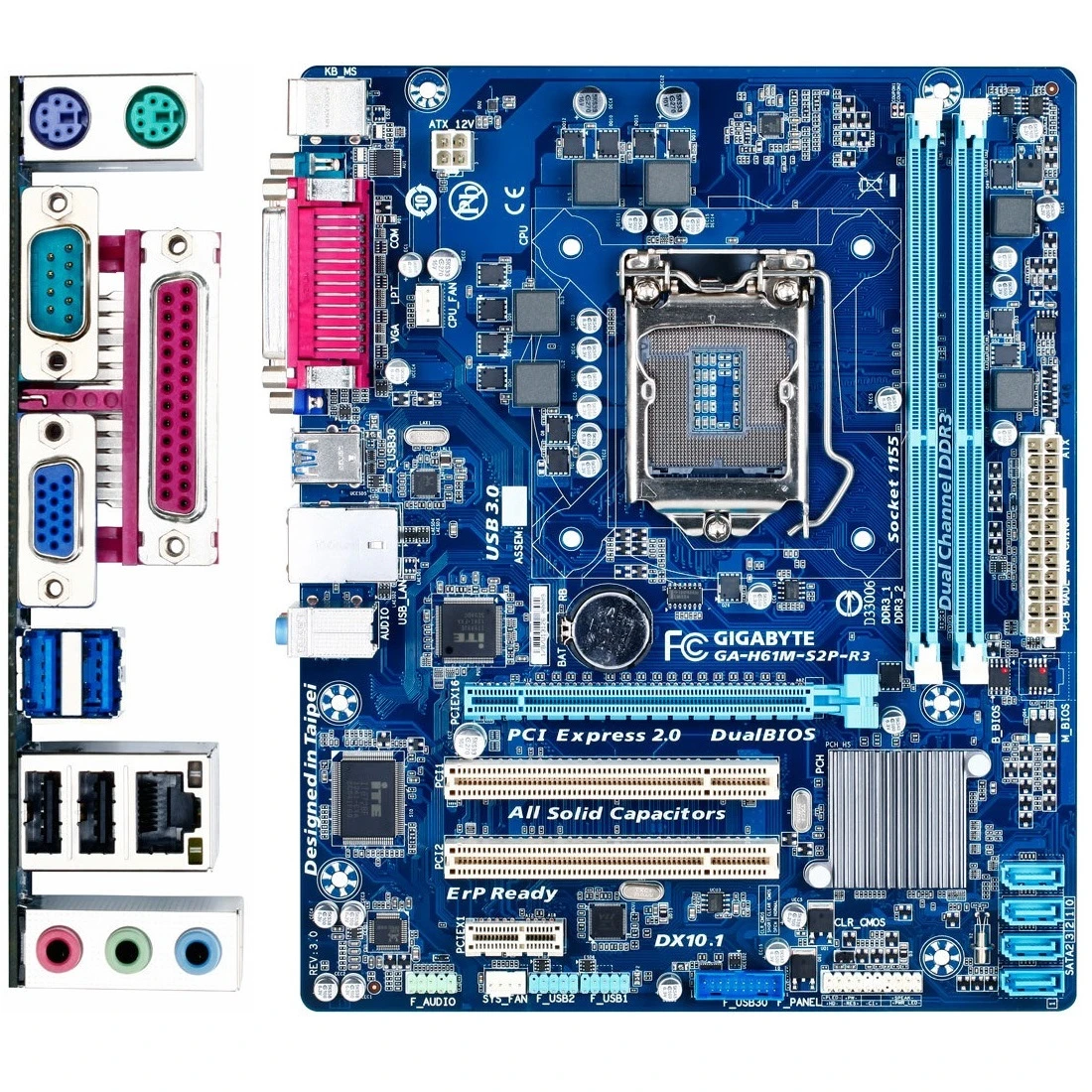 مادربرد گیگابایت GIGABYTE H61M-S2P-R3 LGA 1155 DDR3
