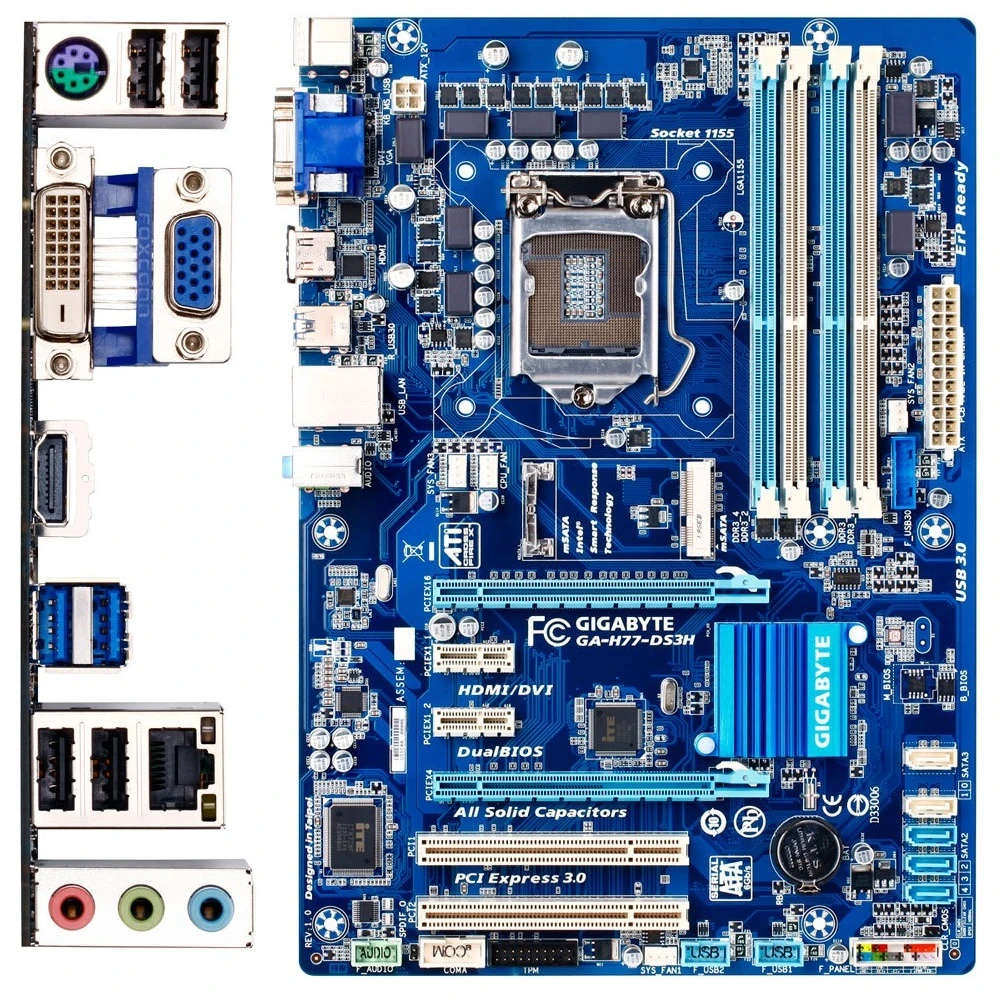 مادربرد گیگابایت GIGABYTE H77-DS3H LGA 1155 DDR3