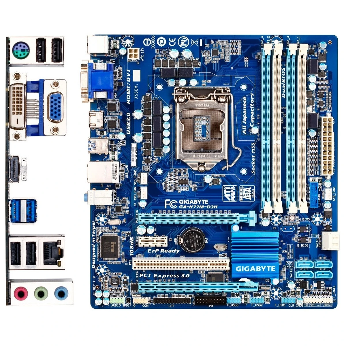 مادربرد گیگابایت GIGABYTE H77-M-D3H LGA 1155 DDR3