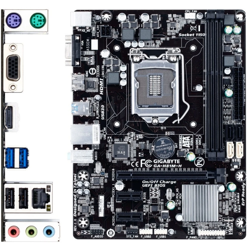 مادربرد گیگابایت GIGABYTE H81M-H LGA 1150 DDR3
