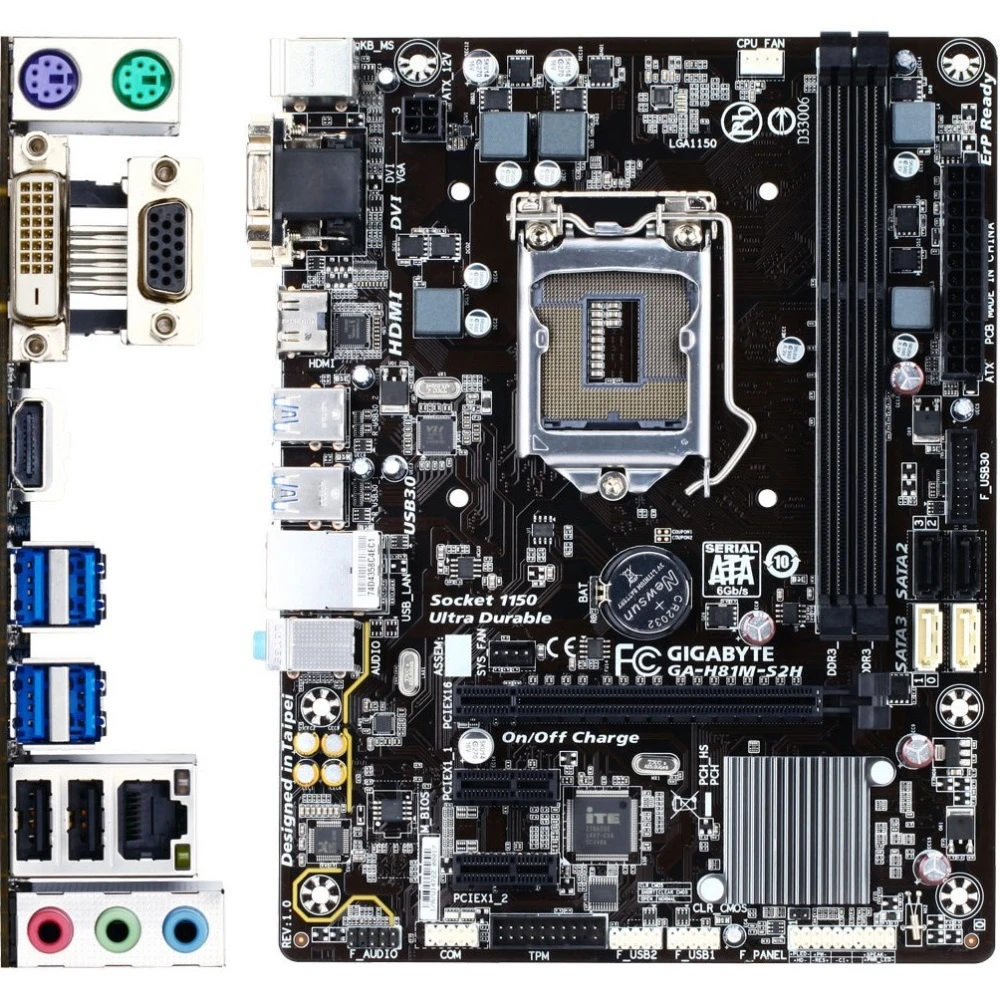 مادربرد گیگابایت GIGABYTE H81M-S2H LGA 1150 DDR3