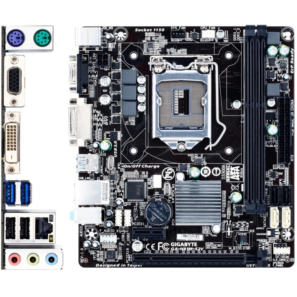 مادربرد گیگابایت GIGABYTE H81M-S2V LGA 1150 DDR3
