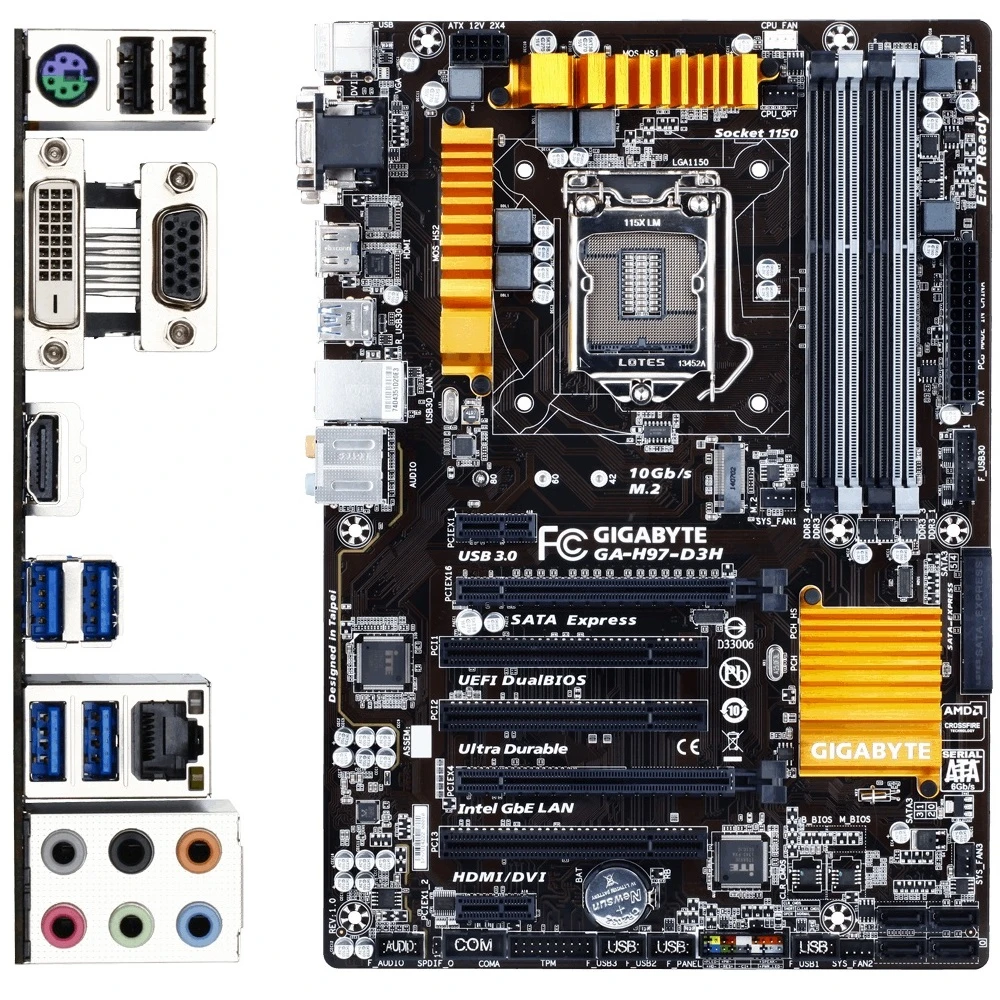 مادربرد گیگابایت GIGABYTE H97-D3H LGA 1150 DDR3
