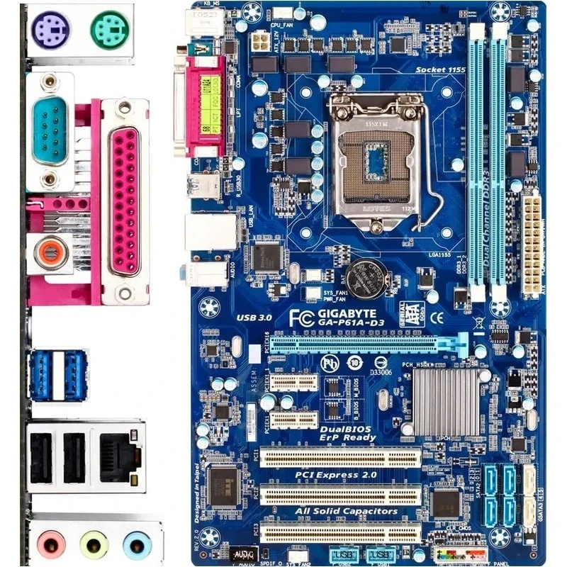 مادربردگیگابایت GIGABYTE GA-P61A-D3 LGA 1155 DDR3