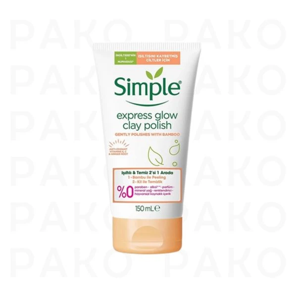 ماسک خاک رس روشن کننده و سم زدای پوست سیمپل مدل Protect N Glow حجم ۵۰ میل