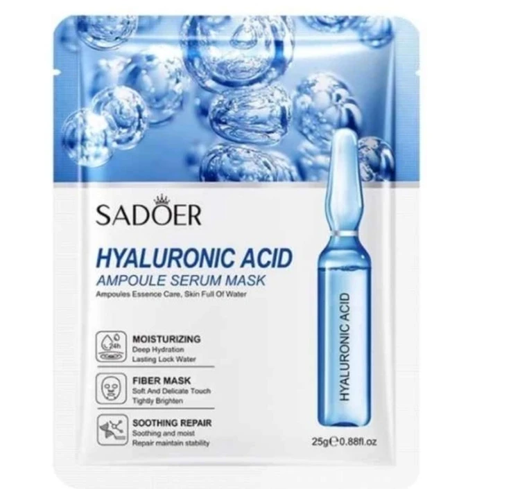ماسک صورت ورقه ای آبرسان هیالورونیک اسید سادور SADOER وزن 25 گرم