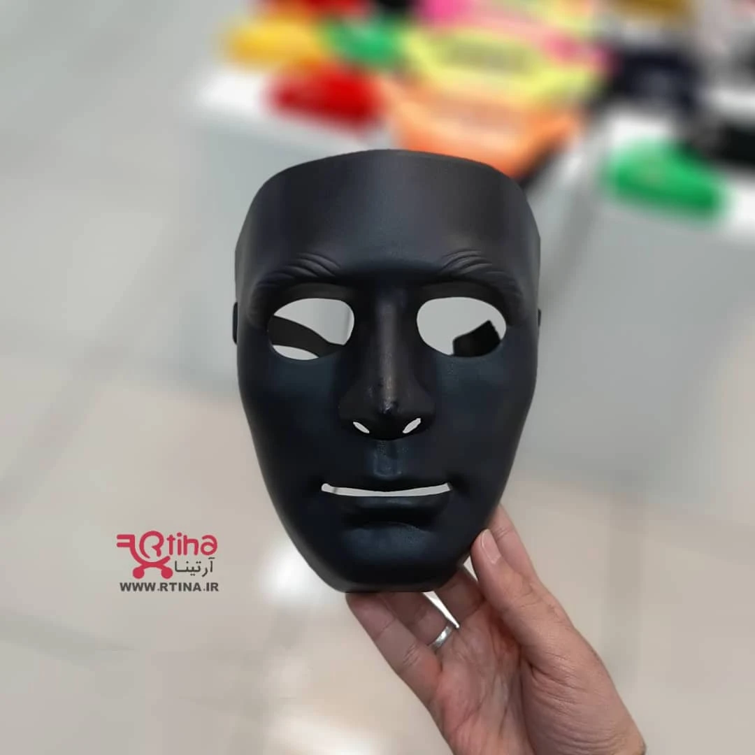 ماسک صورت پوکر مدل نمایشی خنثی/ رنگ مشکی