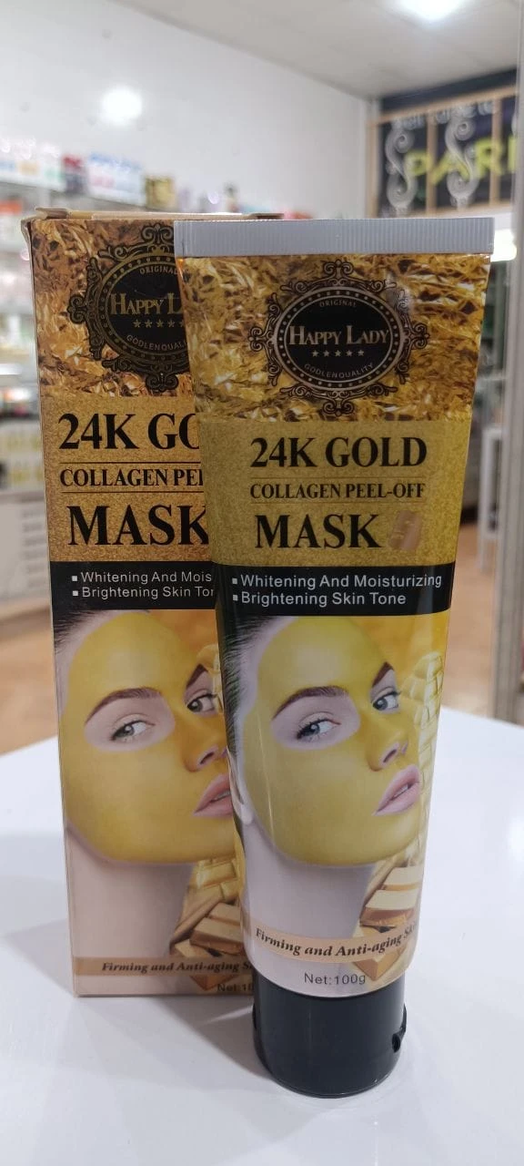 ماسک طلا 24K کلاژن پیل آف H.a.p.p.y L.a.d.y | لایه‌بردار + روشن‌کننده 100g – (اصل)