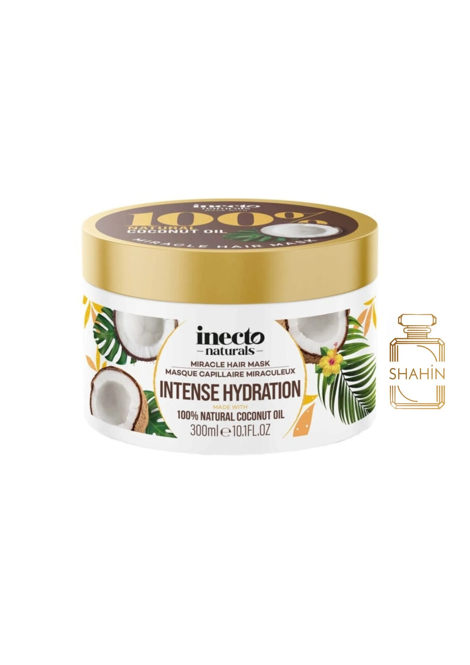ماسک مو آبرسان داخل حمام حاوی روغن نارگیل اینکتو اصل INECTO NATURRALS COCONUT OIL MASK 300ML
