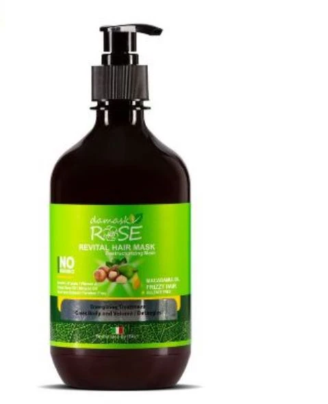 ماسک مو بدون ابکشی مخصوص موهای گره خورده و موخوره دار براثر استفاده از سشوار و اتومو داماسک رز 500 میل