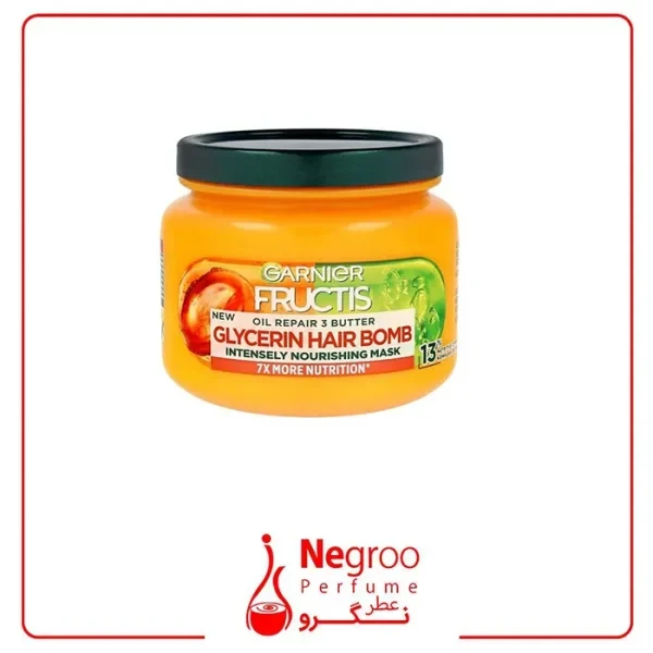 ماسک مو ترمیم کننده گارنیر مدل KERATIN HAIR BOMB حجم 320 میل/اورجینال