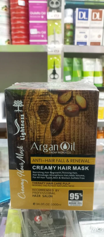 ماسک مو لایتنس مدل Argan oil حجم 1000 میلی لیتر