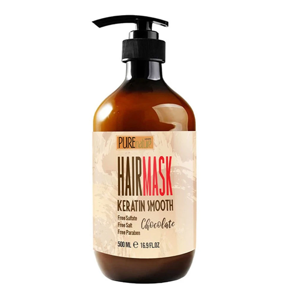 ماسک مو پیورنیچر PURE NATURE مدل KERATIN SMOOTH حجم 500 میلی لیتر