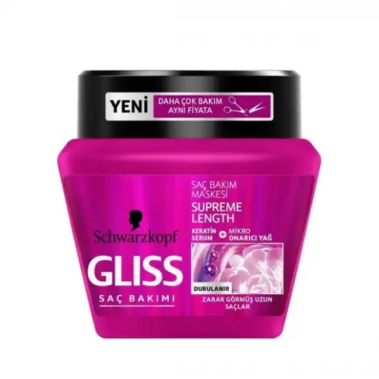ماسک مو گلیس Gliss موهای بلند Supreme Length حجم 300 میل