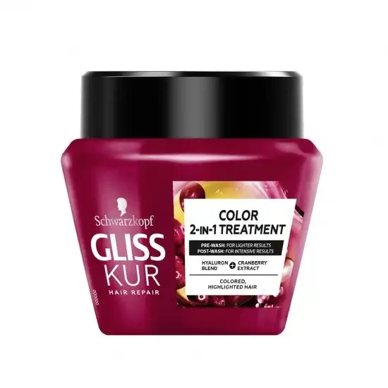 ماسک مو گلیس Gliss موهای رنگ شده مدل Color Treatment حجم 300 میل